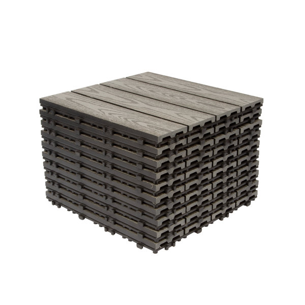 Famobay 12" X 12" Composite Interlocking Deck Tiles & Reviews Wayfair